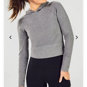 Seamless crop top hoodie
